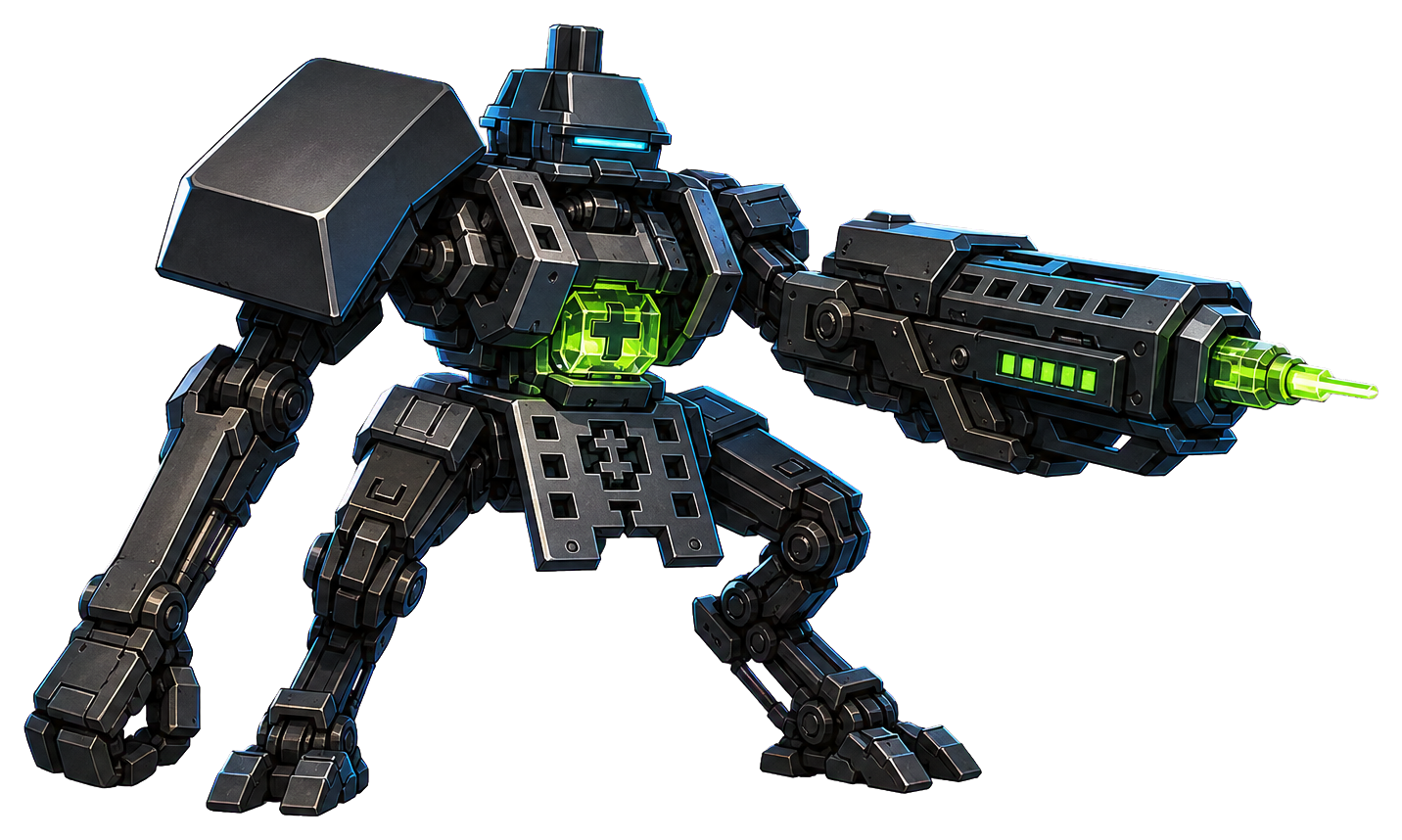 Keystone Warden aiming its typing cannon